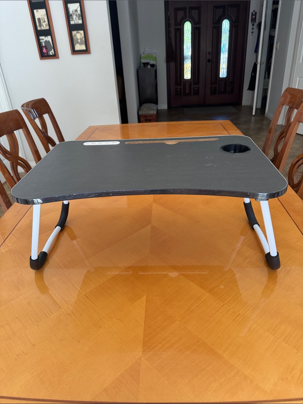 Portable Foldable Laptop Tray Table - Black